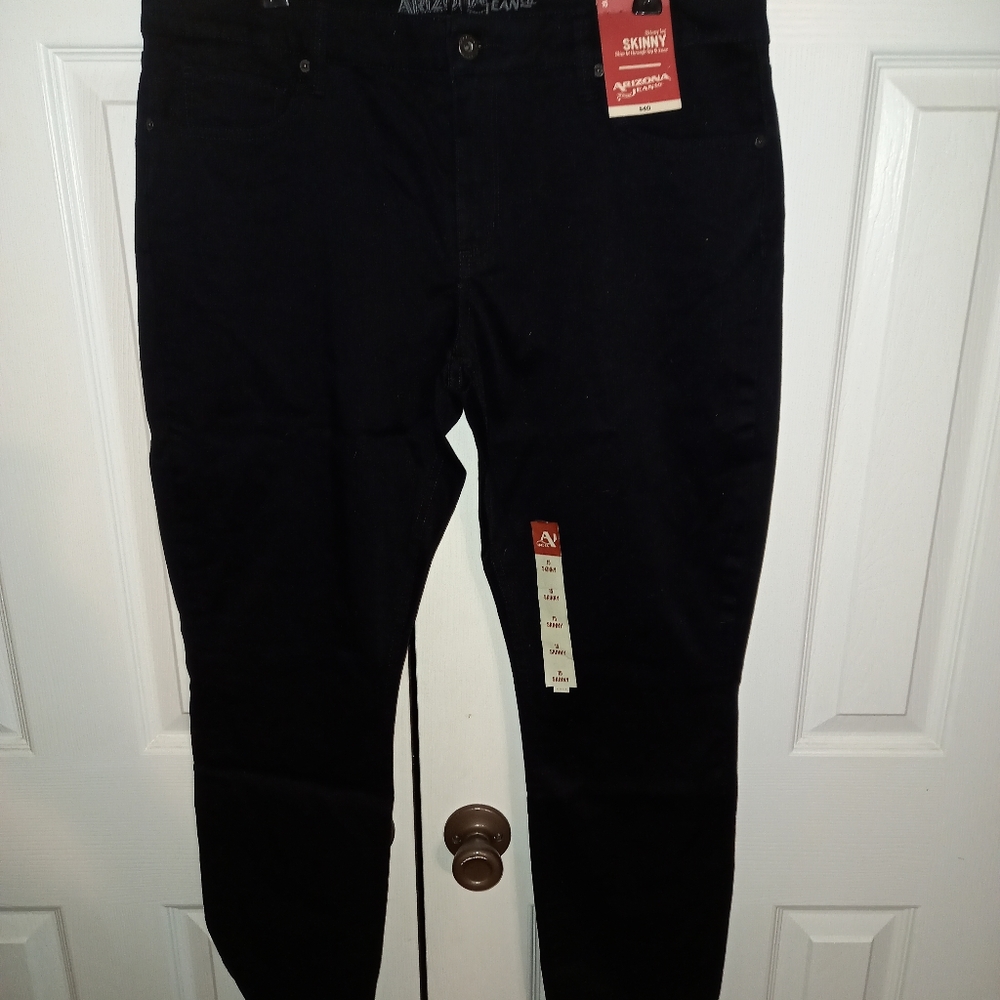 Arizona pants, Skinny 15, black NWT